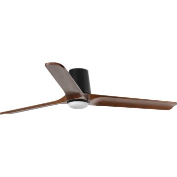 FARO 33839WT-1TW - LED dimbare plafondventilator HEYWOOD TUB L LED/10W/230V 2700/4000/6000K grenen/zwart diameter 132 cm Wi-Fi Tuya + afstandsbediening