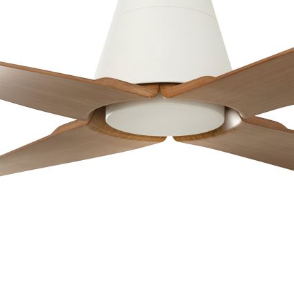 FARO 34105 - Plafondventilator TYPHOON M bruin/wit Ø 130 cm IP44 + afstandsbediening