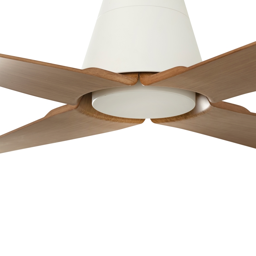 FARO 34105 - Plafondventilator TYPHOON M bruin/wit Ø 130 cm IP44 + afstandsbediening