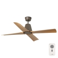 FARO 34106 - Plafondventilator TYPHOON M bruin Ø 130 cm IP44 + afstandsbediening