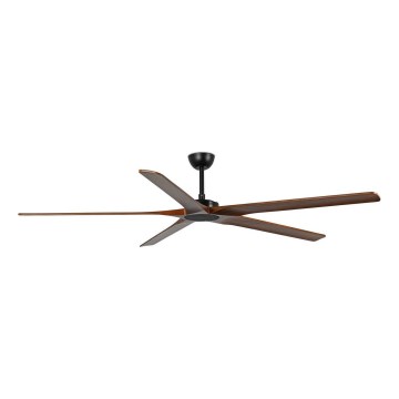 FARO 34190WT - Plafondventilator BIGWOOD XL grenen/zwart diameter 200 cm Wi-Fi Tuya + afstandsbediening