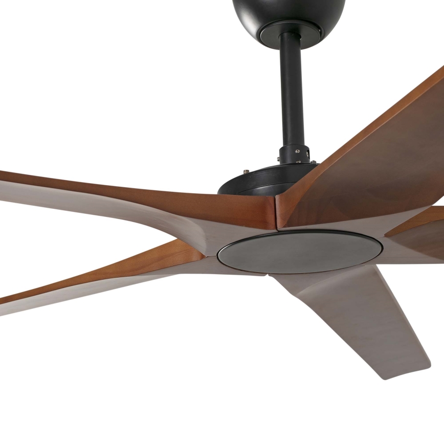 FARO 34190WT - Plafondventilator BIGWOOD XL grenen/zwart diameter 200 cm Wi-Fi Tuya + afstandsbediening