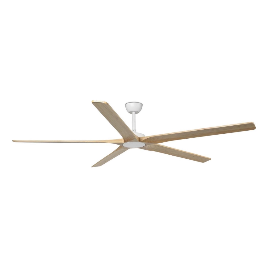 FARO 34191WT - Plafondventilator BIGWOOD XL grenen/wit diameter 200 cm Wi-Fi Tuya + afstandsbediening