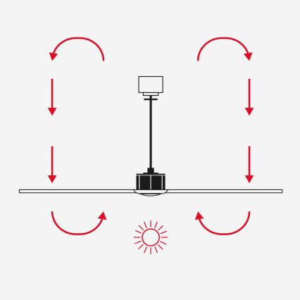 FARO 34197 - Plafondventilator ROCKER M Ø 132 cm bruin/zwart + afstandsbediening