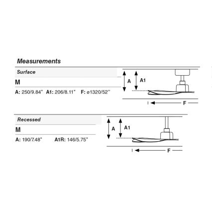 FARO 34197WT - Plafondventilator ROCKER M Ø 132 cm bruin/zwart Wi-Fi Tuya + afstandsbediening