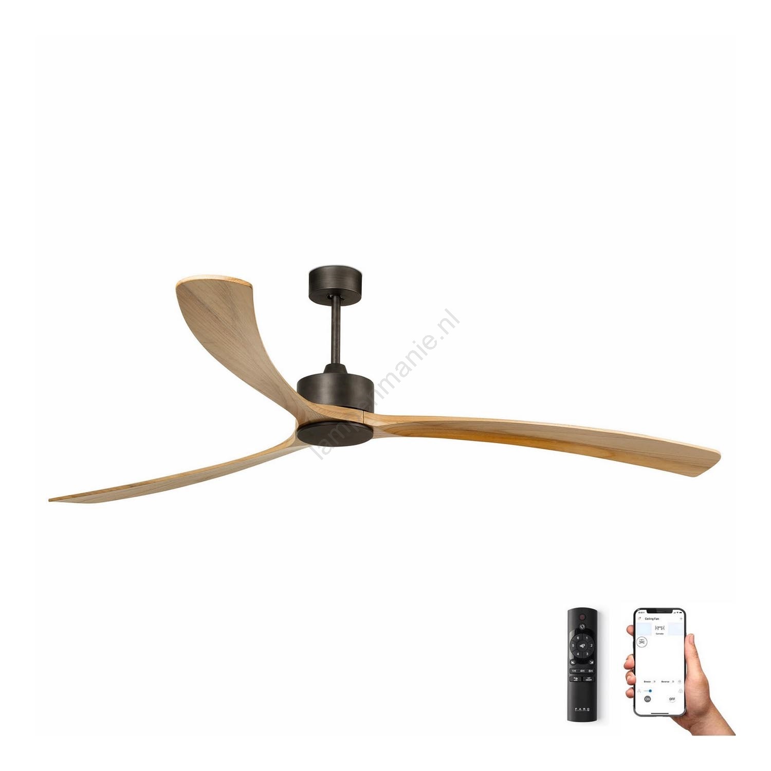 FARO 34200WPA KAUAI XXL Plafondventilator Hout zwart Pr 240 Cm SMART faro-34200wpa-kauai-xxl-plafondventilator-hout-zwart-pr-240-cm-smart