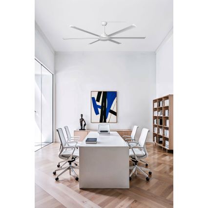 FARO 34202-130 - LED-plafondventilator ROTTERDAM XL LED/32W/230V wit diameter 200 cm + afstandsbediening
