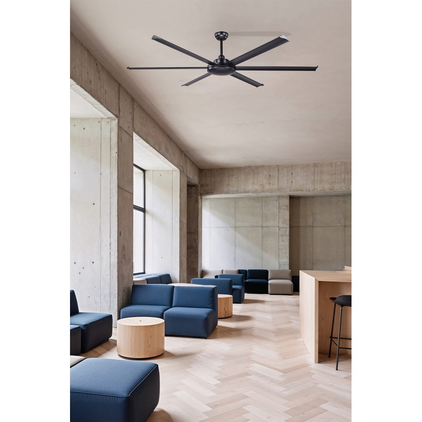 FARO 34203 - Plafondventilator ROTTERDAM XL zwart diameter 200 cm + afstandsbediening