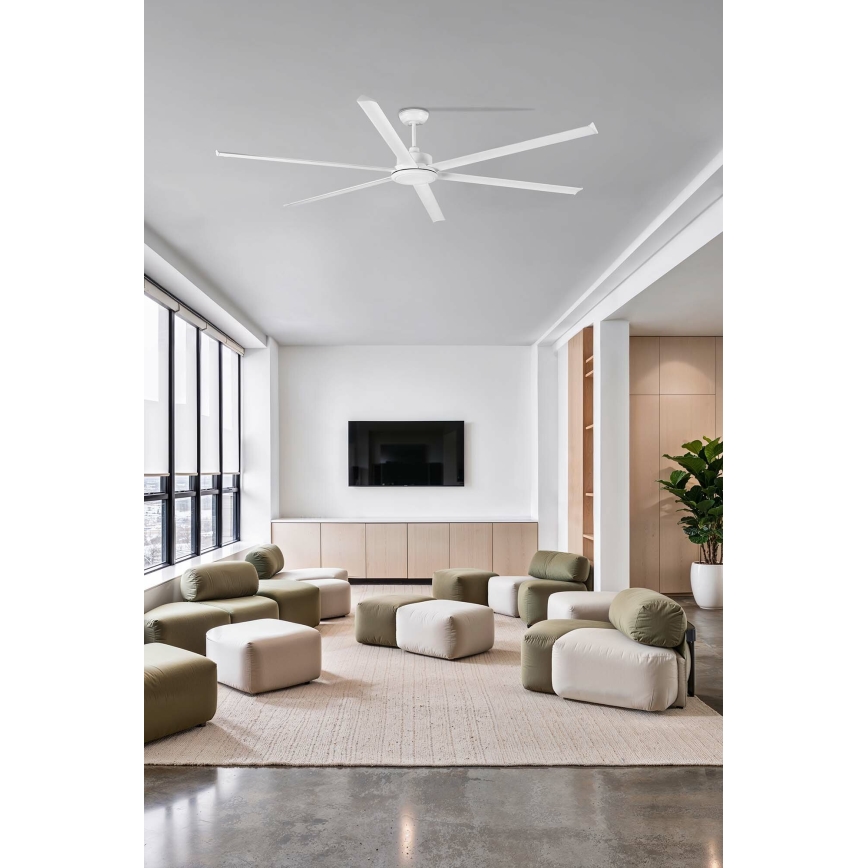 FARO 34206-130 - LED dimbare plafondventilator ROTTERDAM XXL LED/32W/230V wit diameter 250 cm + afstandsbediening