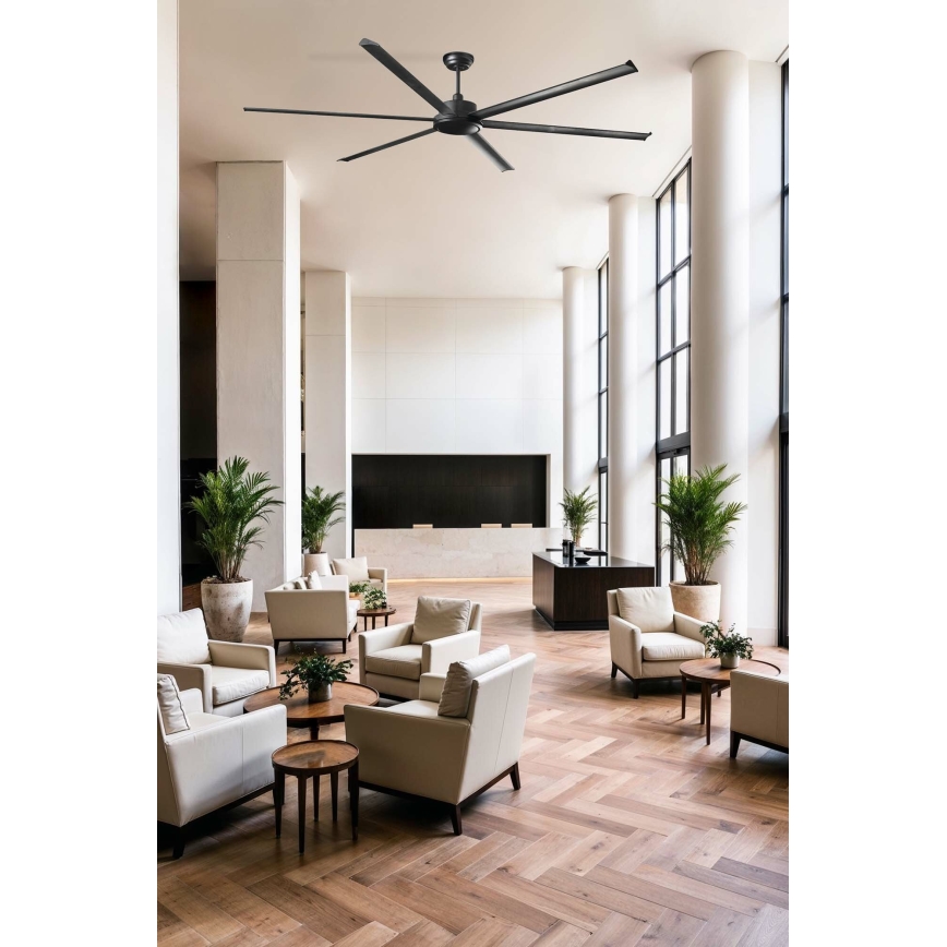 FARO 34207 - Plafondventilator ROTTERDAM XXL zwart diameter 250 cm + afstandsbediening