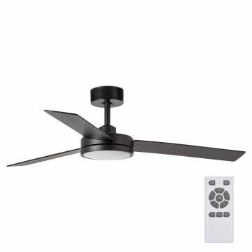 FARO 34261 - LED-plafondventilator BARTH LED/24W/230V zwart + afstandsbediening