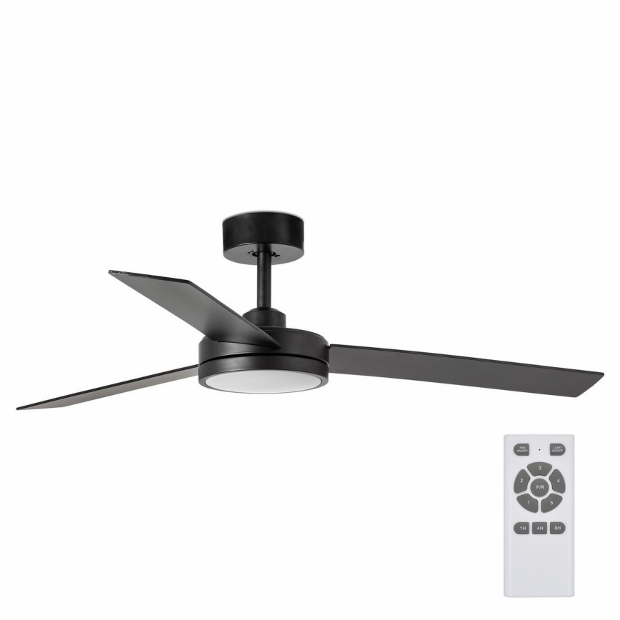 FARO 34261 - LED-plafondventilator BARTH LED/24W/230V zwart + afstandsbediening