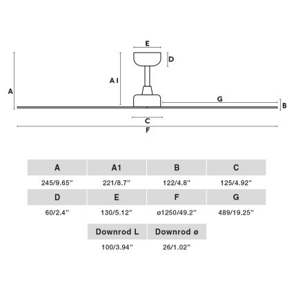 FARO 34274 - Plafondventilator MARINE M wit diameter 125 cm IP44 + afstandsbediening