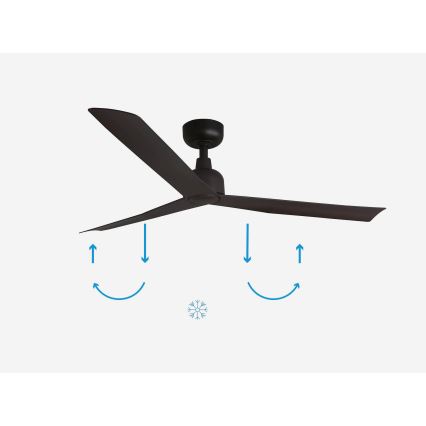 FARO 34275 - Plafondventilator MARINE M bruin Ø 125 cm IP44 + afstandsbediening