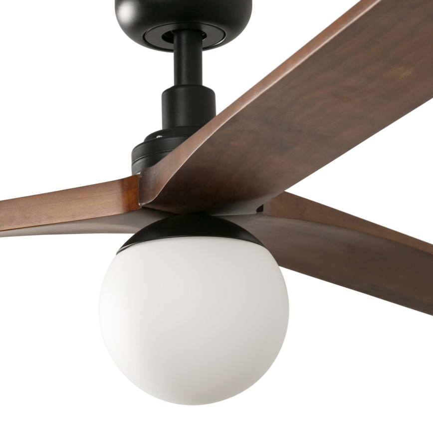 FARO 34276WT-11L - Plafondventilator KLIM L 1xE27/15W/230V hout/zwart diameter 150 cm Wi-Fi Tuya + afstandsbediening