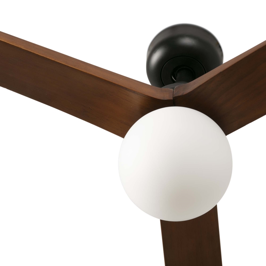 FARO 34276WT-11L - Plafondventilator KLIM L 1xE27/15W/230V hout/zwart diameter 150 cm Wi-Fi Tuya + afstandsbediening