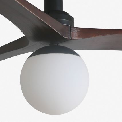 FARO 34278-11L - Plafondventilator KLIM S 1xE27/15W/230V hout/zwart diameter 92,5 cm + afstandsbediening