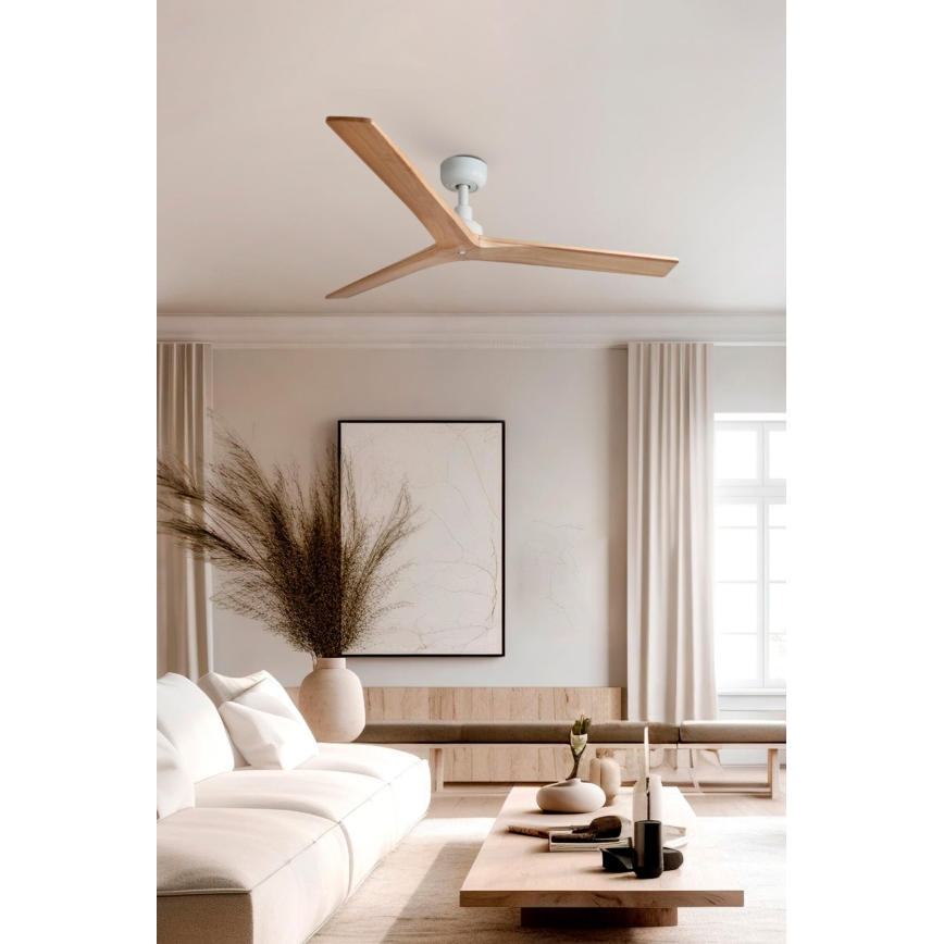 FARO 34280 - Plafondventilator KLIM M grenen/wit diameter 125 cm + afstandsbediening