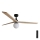 FARO 34282-11L - Plafondventilator KLIM L 1xE27/15W/230V hout/zwart diameter 150 cm + afstandsbediening
