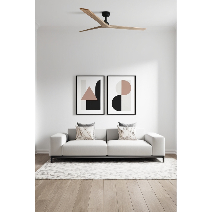 FARO 34282 - Plafondventilator KLIM L bruin/zwart diameter 150 cm + afstandsbediening