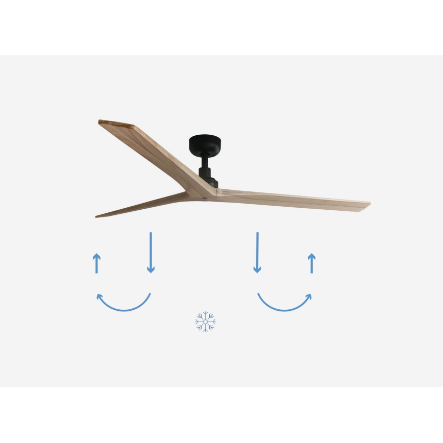 FARO 34282 - Plafondventilator KLIM L bruin/zwart diameter 150 cm + afstandsbediening