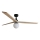 FARO 34282WT-11L - Plafondventilator KLIM L 1xE27/15W/230V hout/zwart diameter 150 cm Wi-Fi Tuya + afstandsbediening