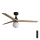 FARO 34283-11L - Plafondventilator KLIM M 1xE27/15W/230V grenen/zwart diameter 125 cm + afstandsbediening