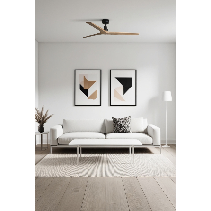 FARO 34283 - Plafondventilator KLIM M bruin/zwart diameter 125 cm + afstandsbediening