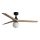 FARO 34283WT-11L - Plafondventilator KLIM M 1xE27/15W/230V grenen/zwart diameter 125 cm Wi-Fi Tuya + afstandsbediening