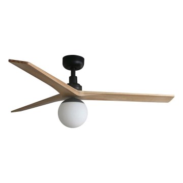 FARO 34283WT-11L - Plafondventilator KLIM M 1xE27/15W/230V hout/zwart diameter 125 cm Wi-Fi Tuya + afstandsbediening