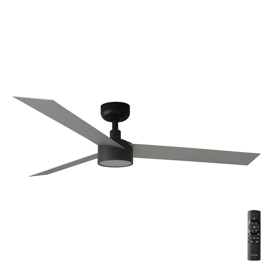 FARO 34286-1TW - LED dimbare plafondventilator CRUISER L LED/18W/230V 2700/4000/6500K diameter 132 cm zwart/grijs + afstandsbediening