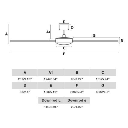 FARO 34286 - Plafondventilator CRUISER L zwart diameter 132 cm + afstandsbediening