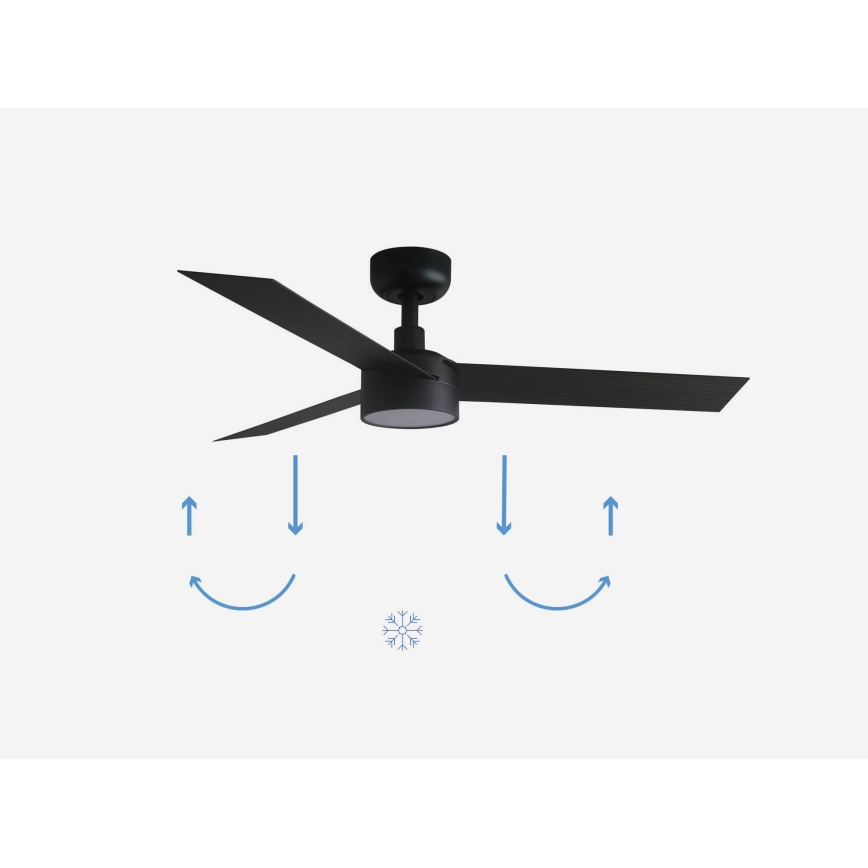 FARO 34289-1TW - Dimbare plafondventilator CRUISER met LED/18W/230V 2700/3000/4000K Ø 106 cm zwart + afstandsbediening