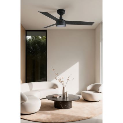 FARO 34289WT1S - LED-dimbare plafondventilator CRUISER S LED/18W/230V 2700/3000/4000K Ø 106 cm zwart Tuya Wi‑Fi + afstandsbediening