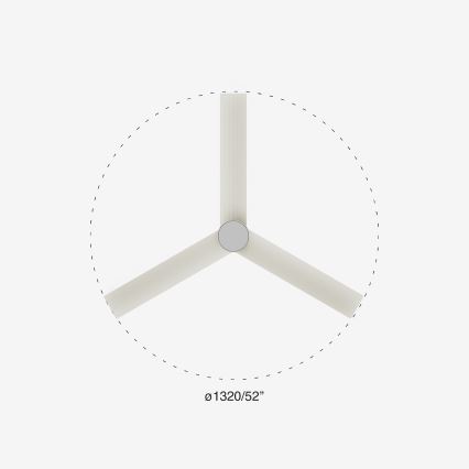 FARO 34290-1TW - LED dimbare ventilator CRUISER LED/20W/230V 2700/3000/4000K Ø 132 cm wit + afstandsbediening