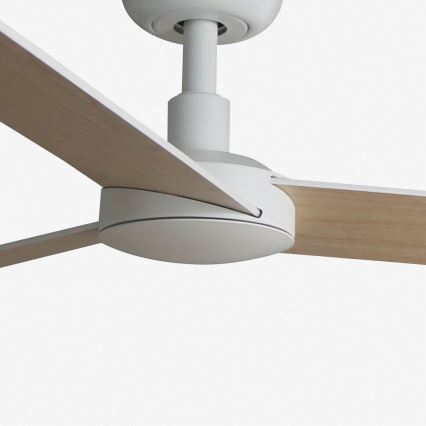 FARO 34295WT - Plafondventilator RUDDER S wit/beige diameter 106 cm Wi-Fi Tuya + afstandsbediening