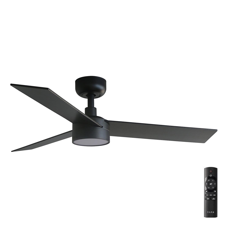 FARO 34296-1TW - LED dimbare plafondventilator RUDDER S LED/18W/230V 2700/4000/6500K diameter 106 cm zwart + afstandsbediening