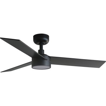 FARO 34296WT-1TW - LED dimbare plafondventilator RUDDER S LED/18W/230V 2700/4350/6000K zwart/bruin diameter 106 cm Wi-Fi Tuya + afstandsbediening