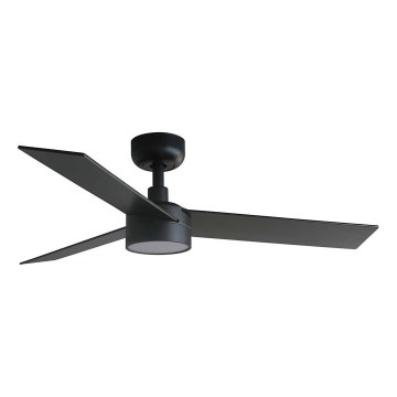 FARO 34296WT1S - LED-dimbare plafondventilator RUDDER S LED/18W/230V 2700/3000/4000K Ø 106 cm bruin/zwart Wi-Fi Tuya + afstandsbediening