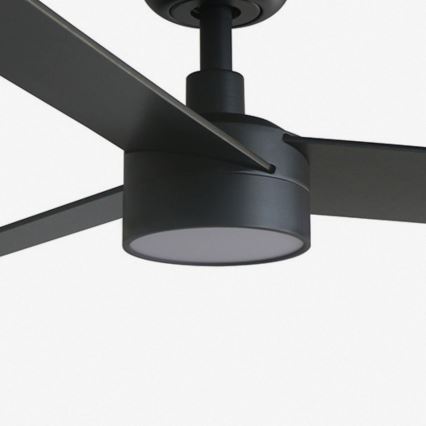 FARO 34296WT1S - LED-dimbare plafondventilator RUDDER S LED/18W/230V 2700/3000/4000K Ø 106 cm bruin/zwart Wi-Fi Tuya + afstandsbediening