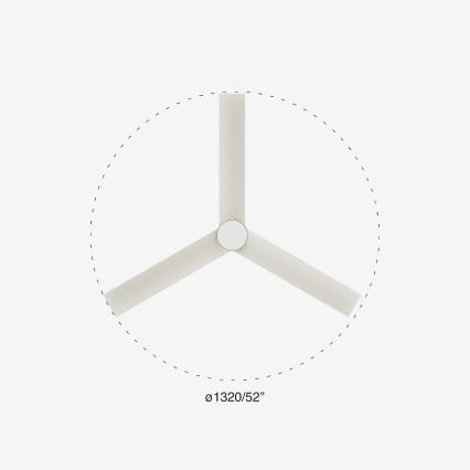 FARO 34297-1TW - LED-dimbare ventilator RUDDER L, LED/20W/230V, 2700/3000/4000K, Ø 132 cm, met afstandsbediening