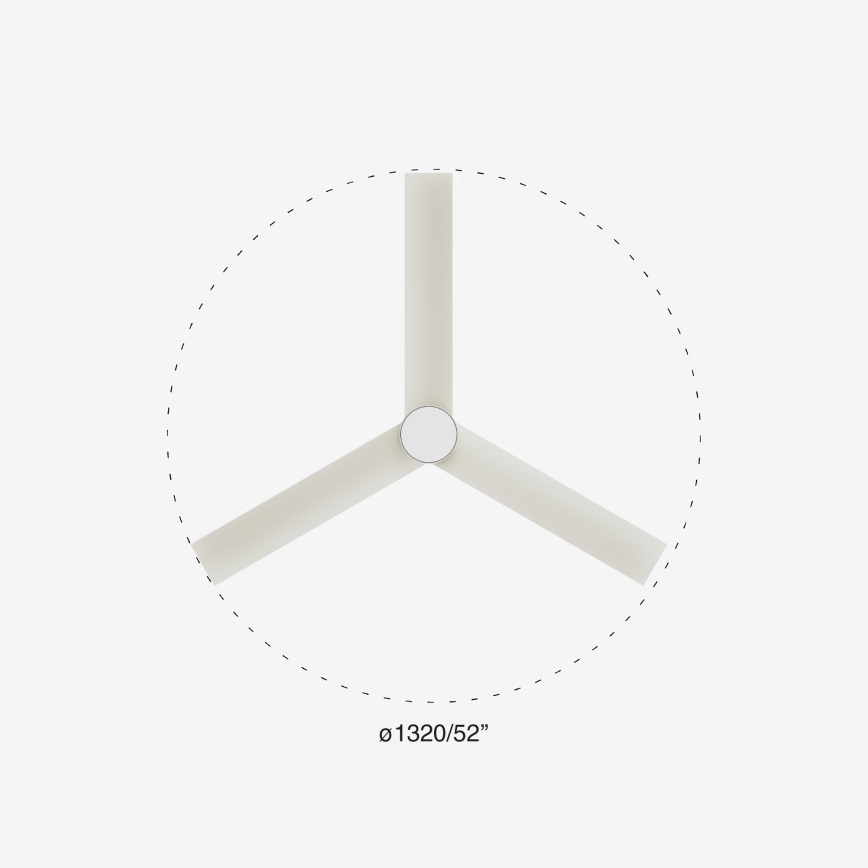 FARO 34297-1TW - LED-dimbare ventilator RUDDER L, LED/20W/230V, 2700/3000/4000K, Ø 132 cm, met afstandsbediening