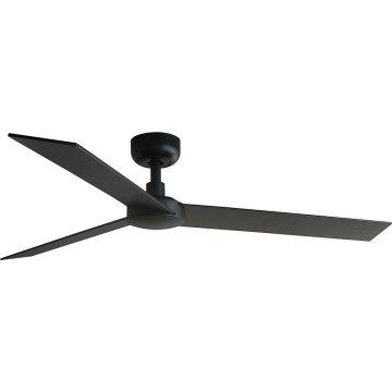FARO 34298WT - Plafondventilator RUDDER L zwart/wengé diameter 132 cm Wi-Fi Tuya + afstandsbediening