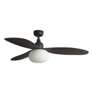 FARO 34301-11L - Plafondventilator PALMA 1xE27/15W/230V bruin diameter 129 cm IP44 + afstandsbediening