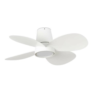 FARO 34315WT - LED dimbare plafondventilator KLOVER TUB S LED/20W/230V 2700/4000/6500K wit diameter 80 cm Wi-Fi Tuya + afstandsbediening