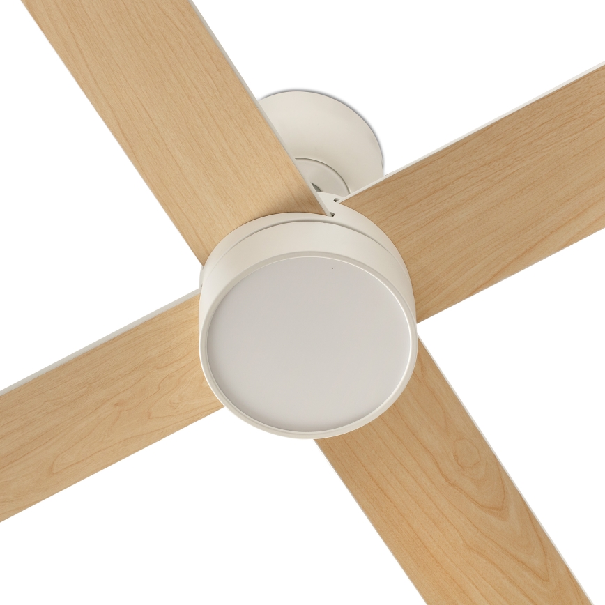 FARO 34355-1TW - LED dimbare plafondventilator RUDDER L LED/20W/230V wit/beige diameter 132 cm + afstandsbediening