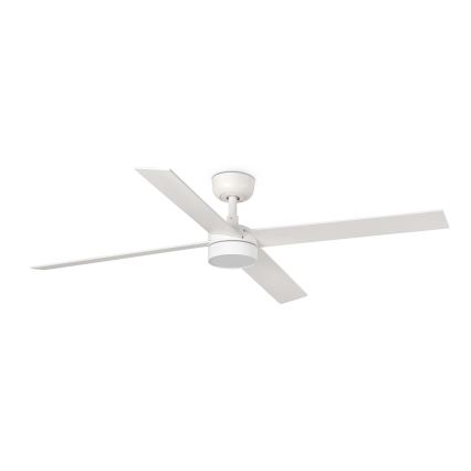 FARO 34355WT-1TW - LED dimbare plafondventilator RUDDER L LED/18W/230V 2700/3000/4000K wit/beige Ø 132 cm Wi-Fi Tuya + afstandsbediening