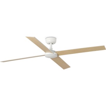 FARO 34355WT - Plafondventilator RUDDER L wit/beige diameter 132 cm Wi-Fi Tuya + afstandsbediening