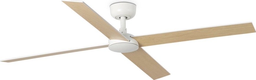FARO 34355WT - Plafondventilator RUDDER L wit/beige diameter 132 cm Wi-Fi Tuya + afstandsbediening