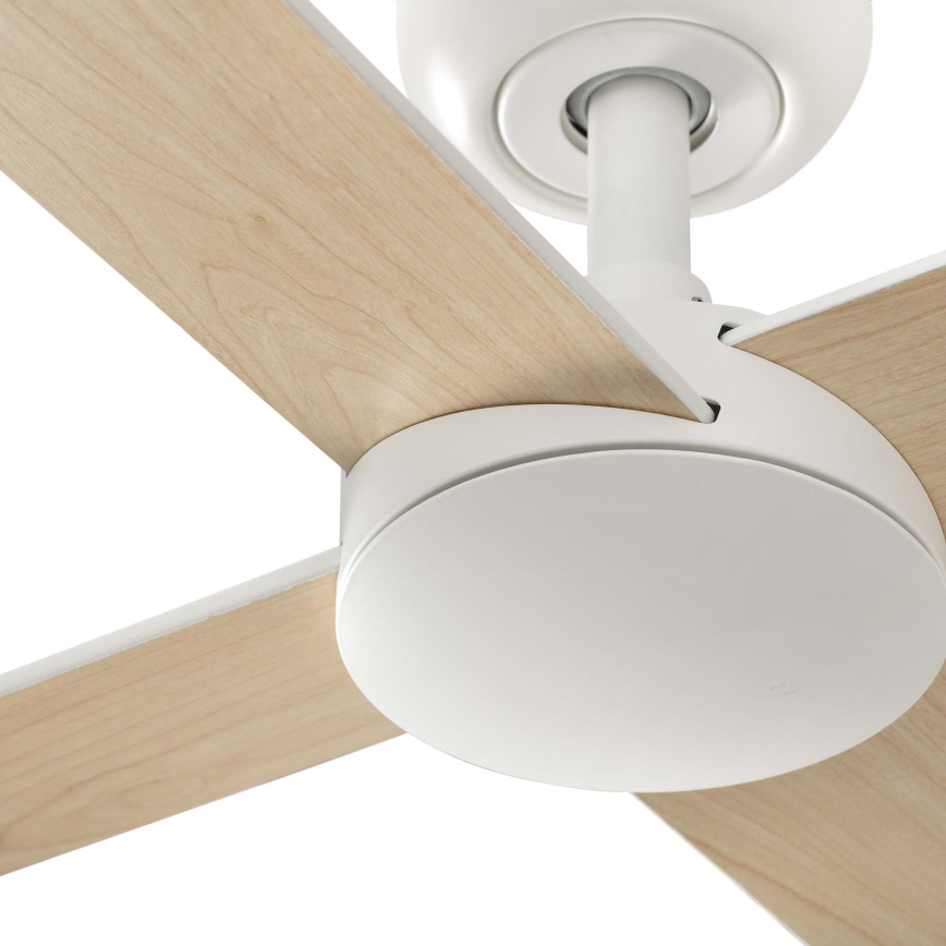 FARO 34355WT - Plafondventilator RUDDER L wit/beige diameter 132 cm Wi-Fi Tuya + afstandsbediening